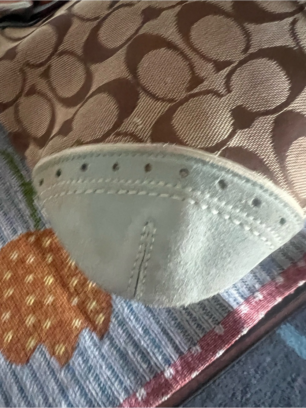 VINTAGE Coach SoHo Slim Convertible in Signature Canvas and Blue Suede 2004 - Picture 6 of 14